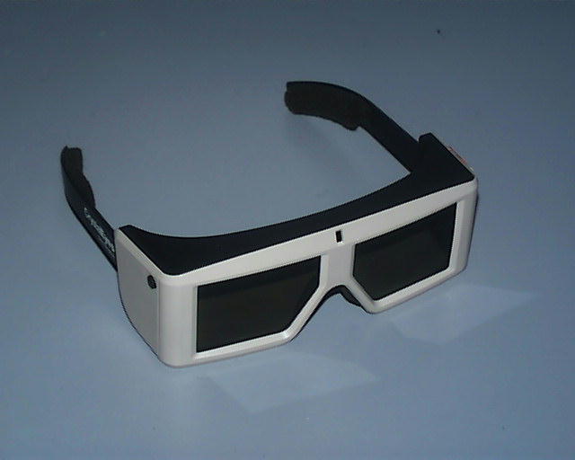 A pair of CrystalEyes shutter glasses  